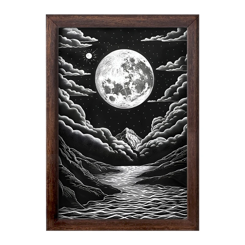 تابلو خندالو طرح ماه (Moon) کد F4972