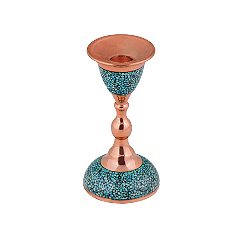 عکس شماره 2 : شمعدان فیروزه کوب آقاجانی مدل 04