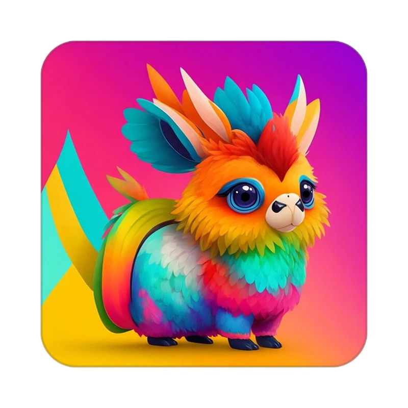 زیر لیوانی کاکتی طرح حیوانات رنگی مدل mp26691