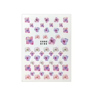 لنز ناخن مدل گل کد 165