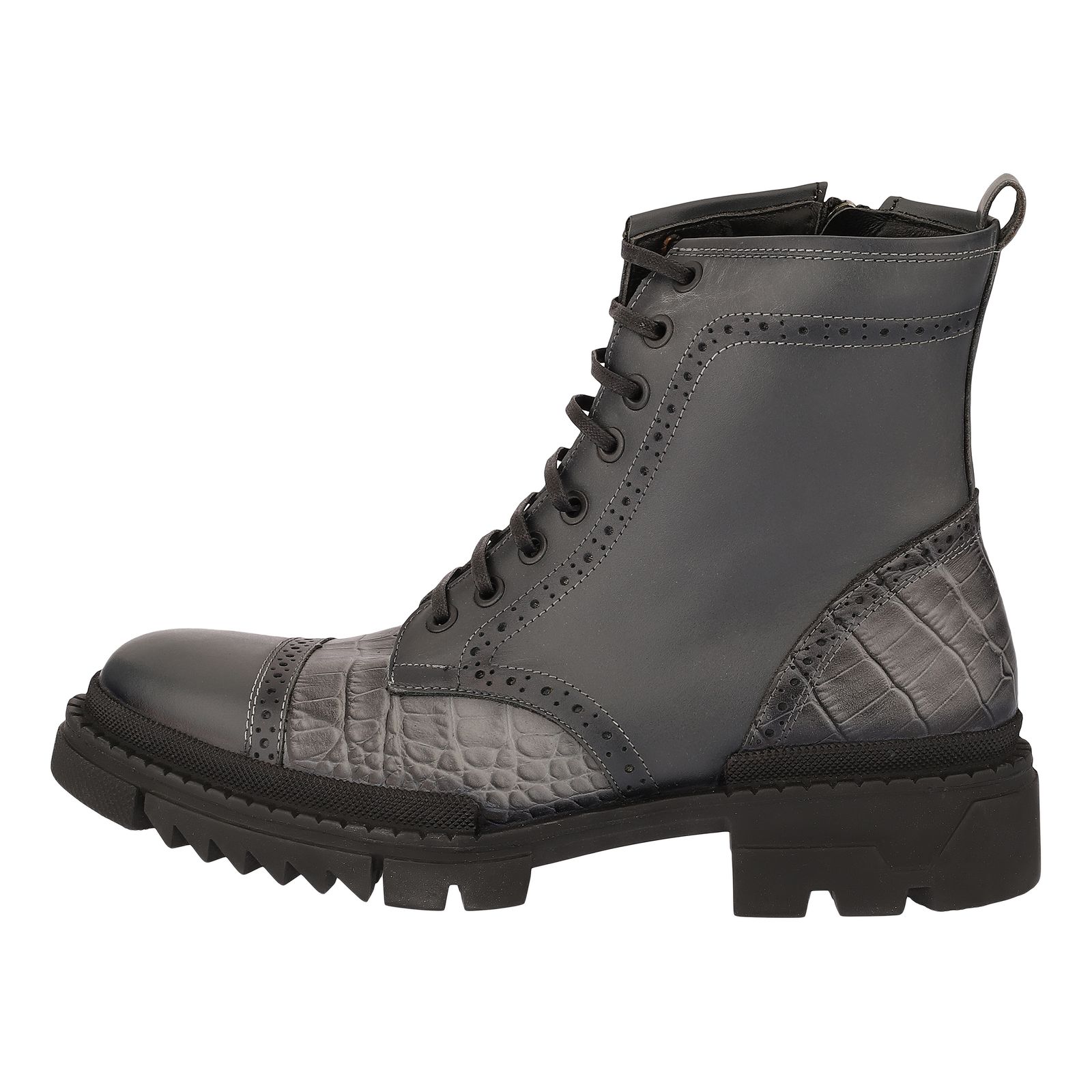 نیم بوت مردانه چرم مشهد مدل J6119-006 - - 9