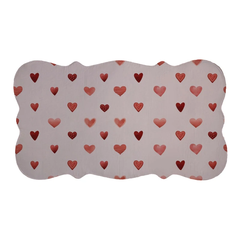 پادری طرح قلب کد 8214 سایز 110×60 سانتی متر