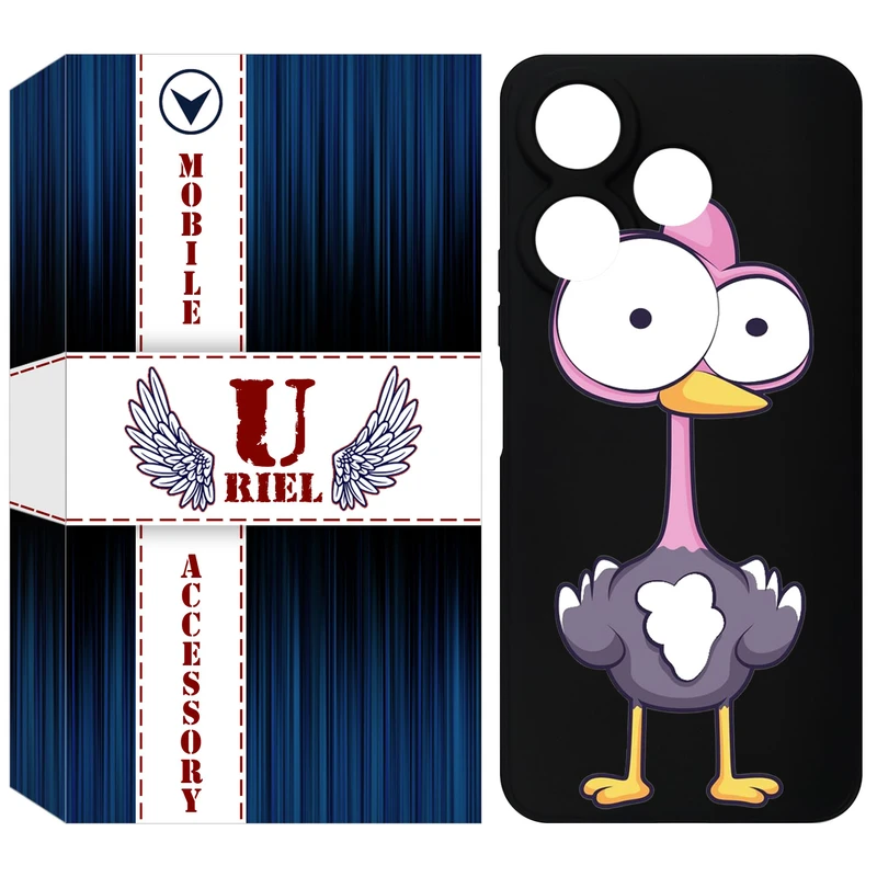 کاور یوریل مدل KSH کد 43 طرح شترمرغ مناسب برای گوشی موبایل شیائومی Redmi 13x