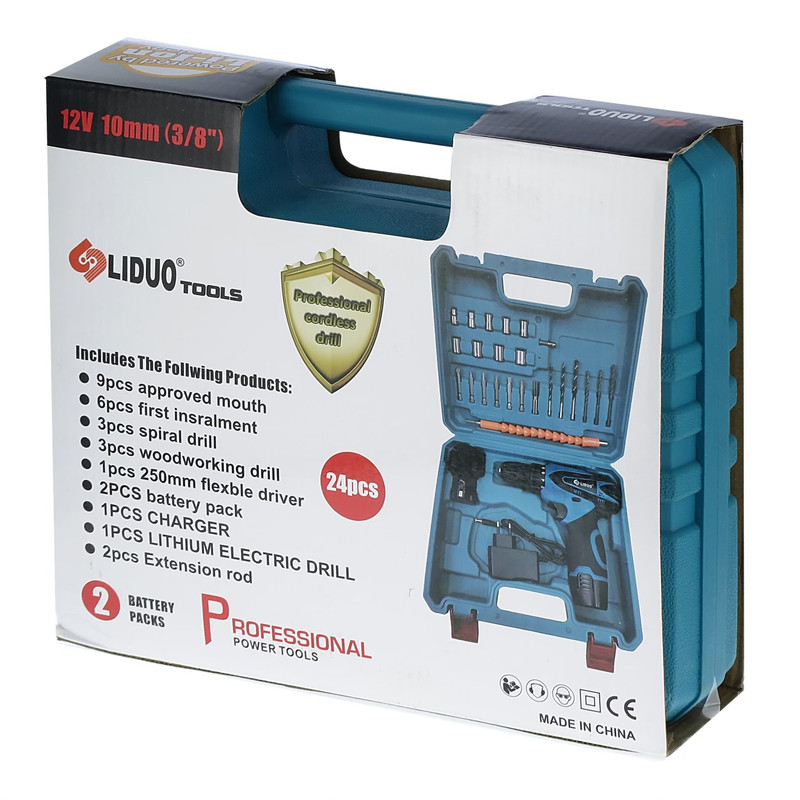 مجموعه 24 عددی دریل پیچ گوشتی چکشی شارژی مسترتولز کد 24