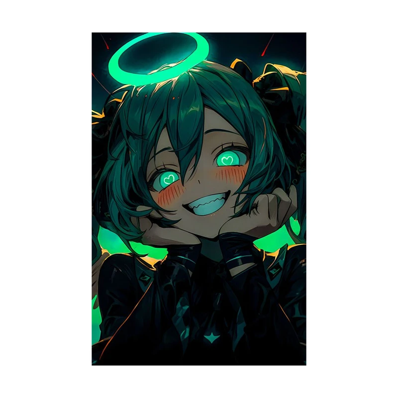 استیکر لپ تاپ و موبایل مدل انیمه طرح دختر انیمه ای بامزه cute anime girl کد 1047