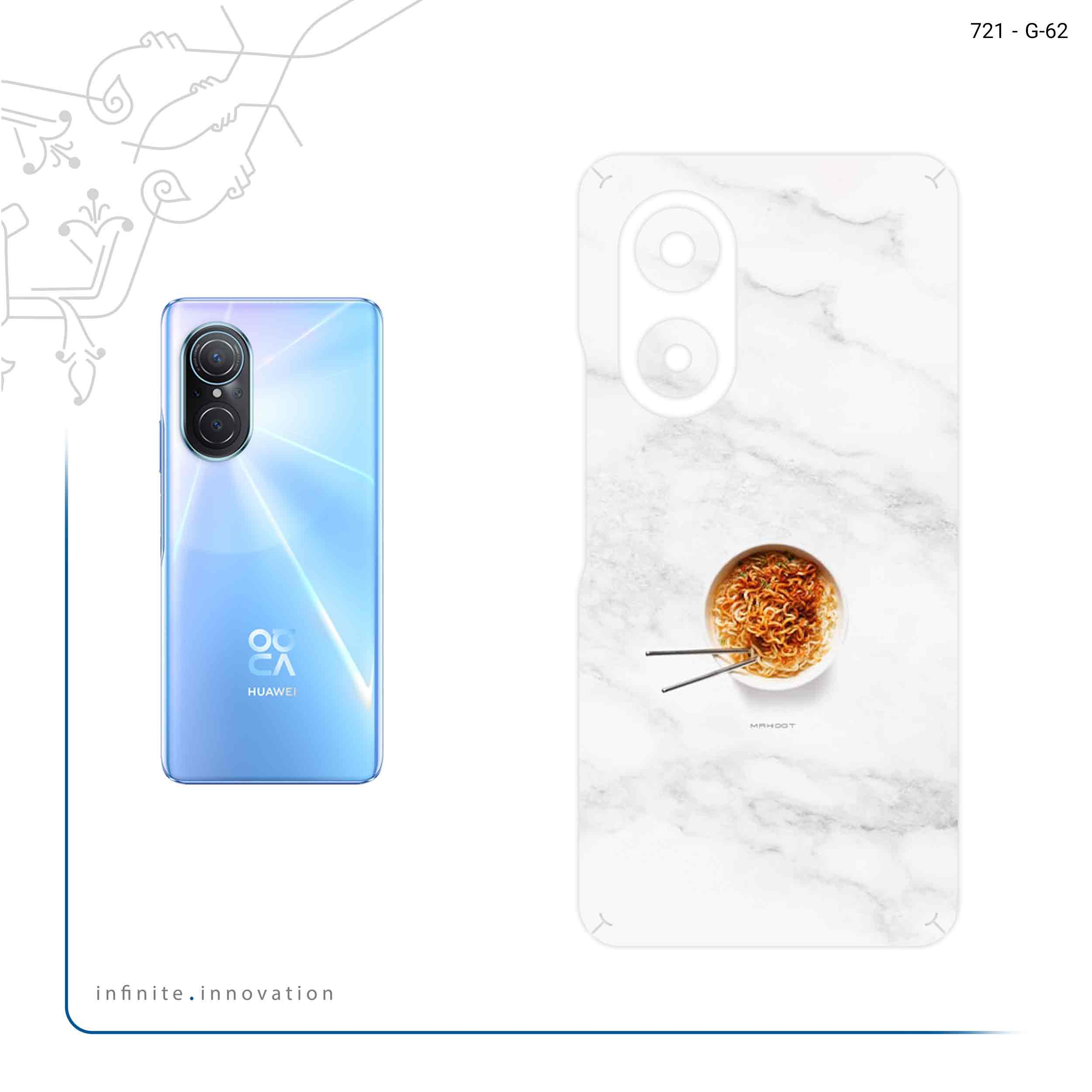 برچسب پوششی ماهوت مدل Noodle مناسب برای گوشی موبایل هوآوی Nova 9 SE
