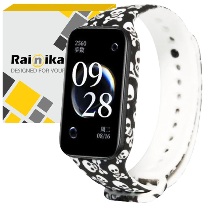 بند رینیکا مدل 8 Skull Emoji 8 Active مناسب برای ساعت هوشمند شیائومی Mi Band 8 Active