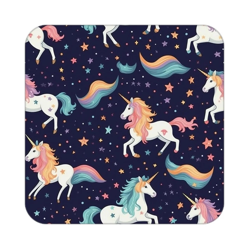 زیر لیوانی کاکتی طرح اسب تک شاخ و یونیکورن مدل mp31752