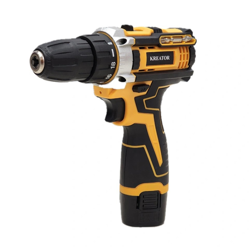 دریل پیچ گوشتی شارژی کریتور مدل YELL18V مجموعه 28 عددی