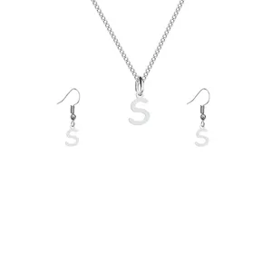 نیم ست زنانه هایکا طرح حرف لاتین S مدل s.ha1_82