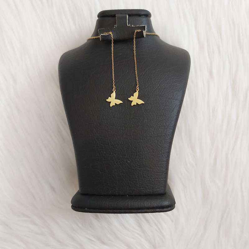 گوشواره زنانه مدل بخیه طرح پروانه کد butf114 گوشواره زنانه مدل بخیه طرح پروانه کد butf114