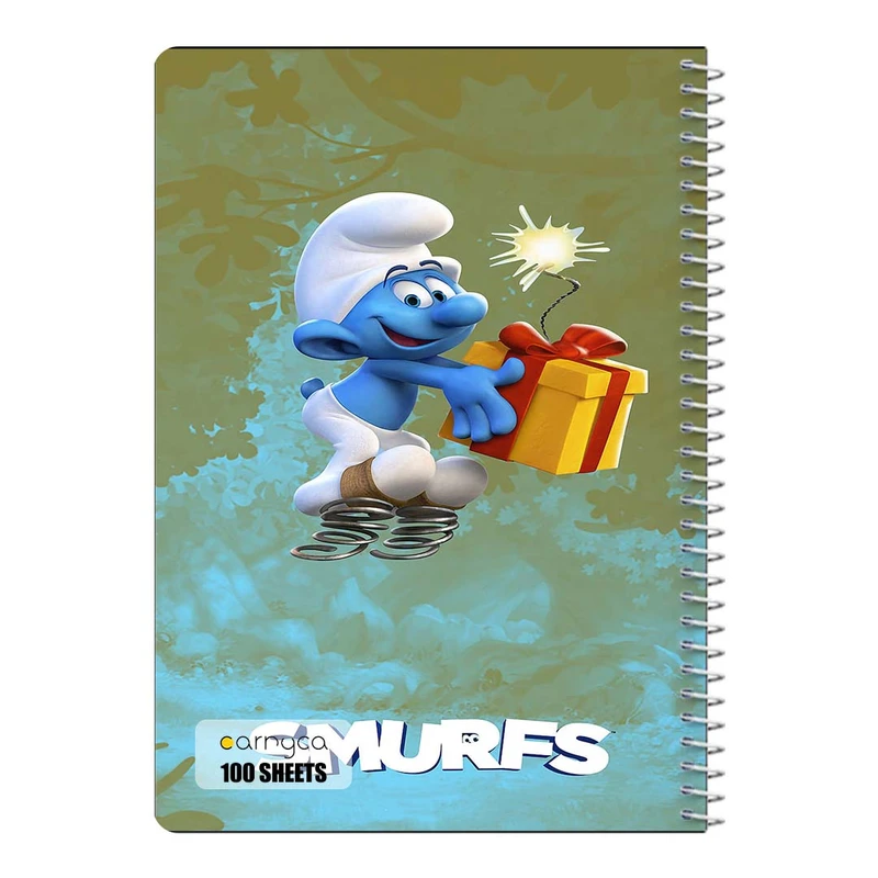 دفتر مشق 100 برگ سیمی کارنیکا طرح اسمورف ها Smurfs کد 49964