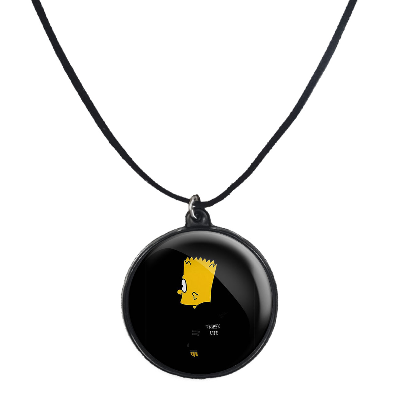 گردنبند پرمانه طرح سیمپسون ها کد pmb.21234 مدل دو طرفه