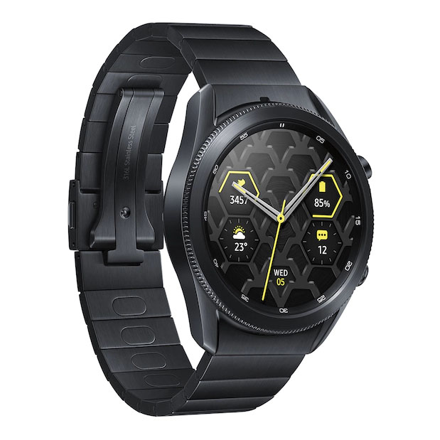 قیمت ساعت هوشمند سامسونگ مدل Galaxy Watch3 Titanium 45mm بند فلزی