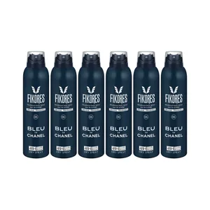  	اسپری خوشبو کننده بدن مردانه فیکورس مدل Blue De Chanel حجم 200 میلی لیتر مجموعه 6 عددی