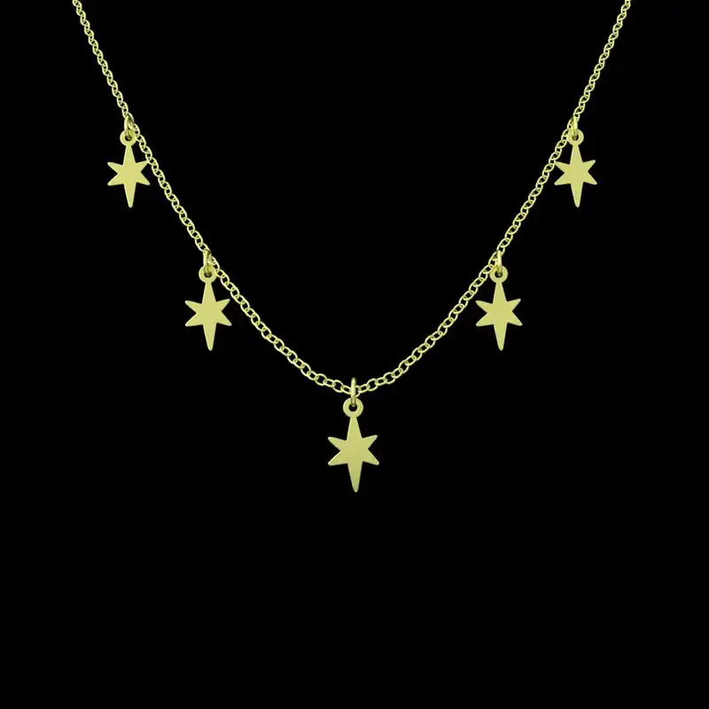 گردنبند طلا 18 عیار زنانه مدوپد مدل ستاره کد RNA16040