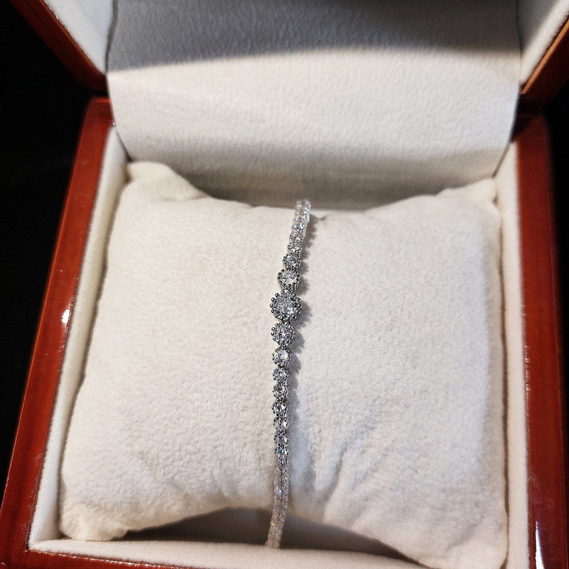 دستبند نقره زنانه جی تی ای مدل نایس