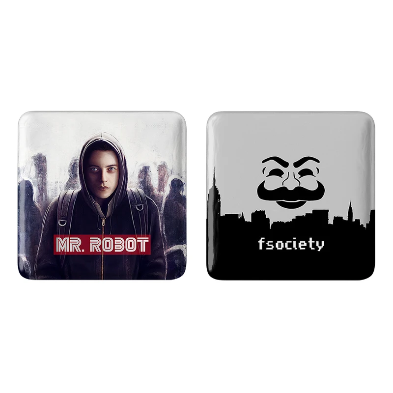 مگنت خندالو طرح الیوت الدرسون سریال آقای ربات Mr.Robot کد 1022910236 مجموعه 2 عددی