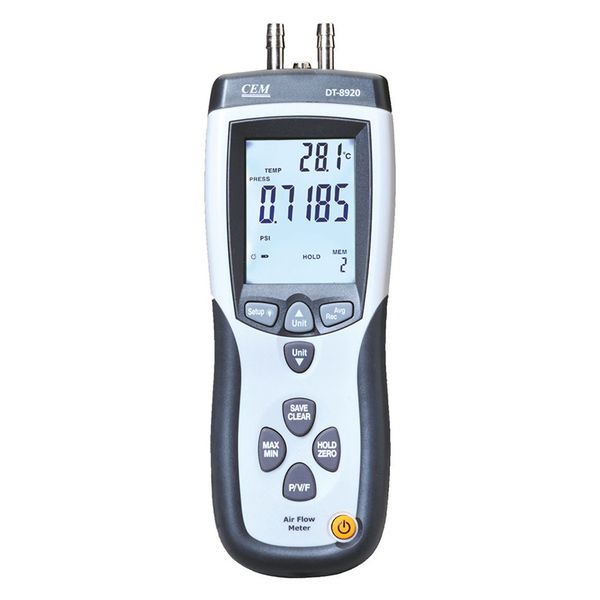 فشار سنج تفاضلی سی ای ام مدل DT-8920 فشار سنج تفاضلی سی ای ام مدل DT-8920