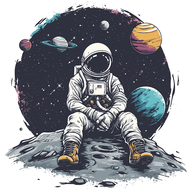 استیکر پارچه و لباس پاد آفرین مدل فضانورد کد DKST370