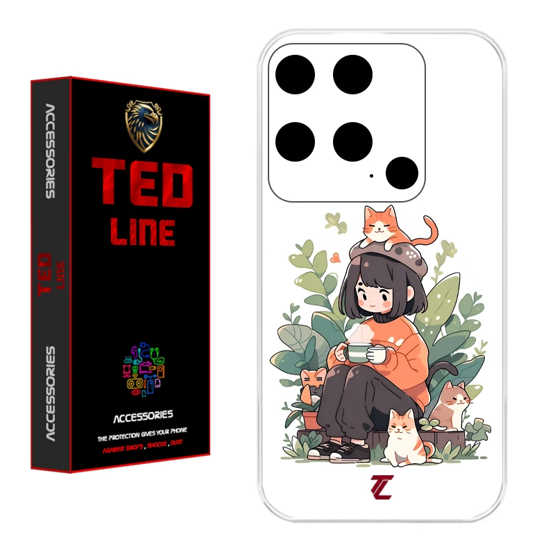 کاور تدلاین طرح گربه کد 1181 مناسب برای گوشی موبایل شیائومی Redmi 10C / Poco C40