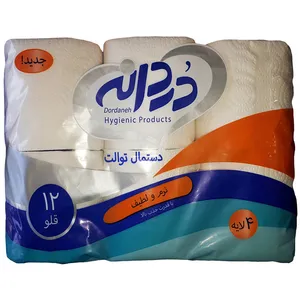 دستمال توالت دردانه مدل Flower بسته 12 عددی