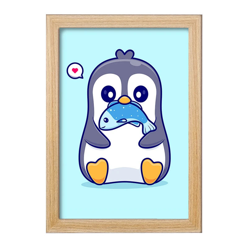 تابلو خندالو مدل حیوانات بامزه پنگوئن کد 29715
