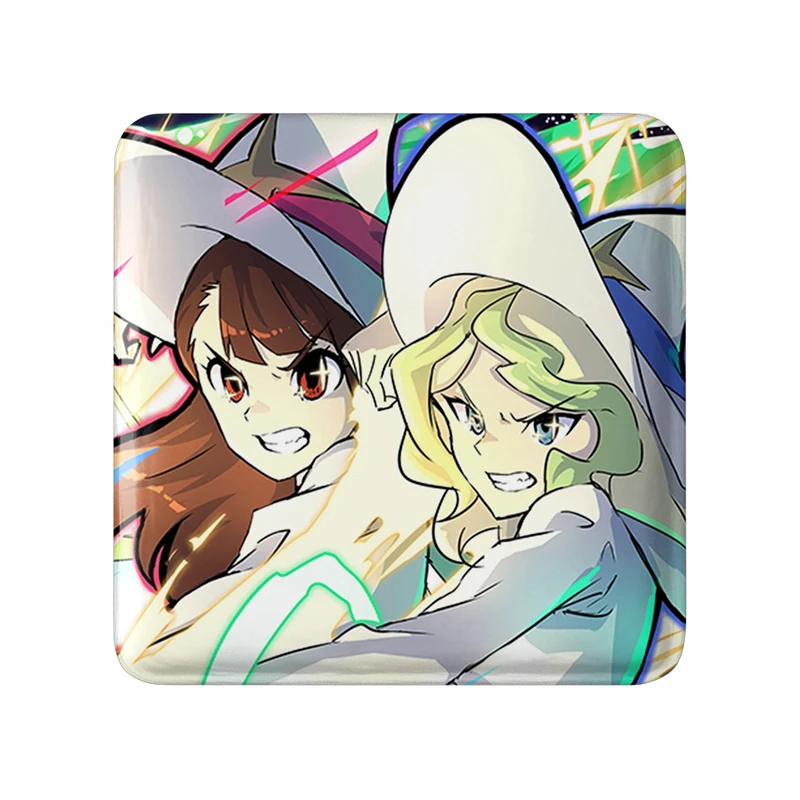 مگنت خندالو طرح دیانا و اکو انیمه جادوگران کوچک Little Witch Academia  مدل مربعی کد 22899