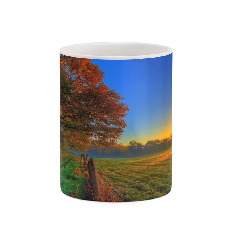 ماگ کاکتی مدل منظره پاییزی کد mgh18536