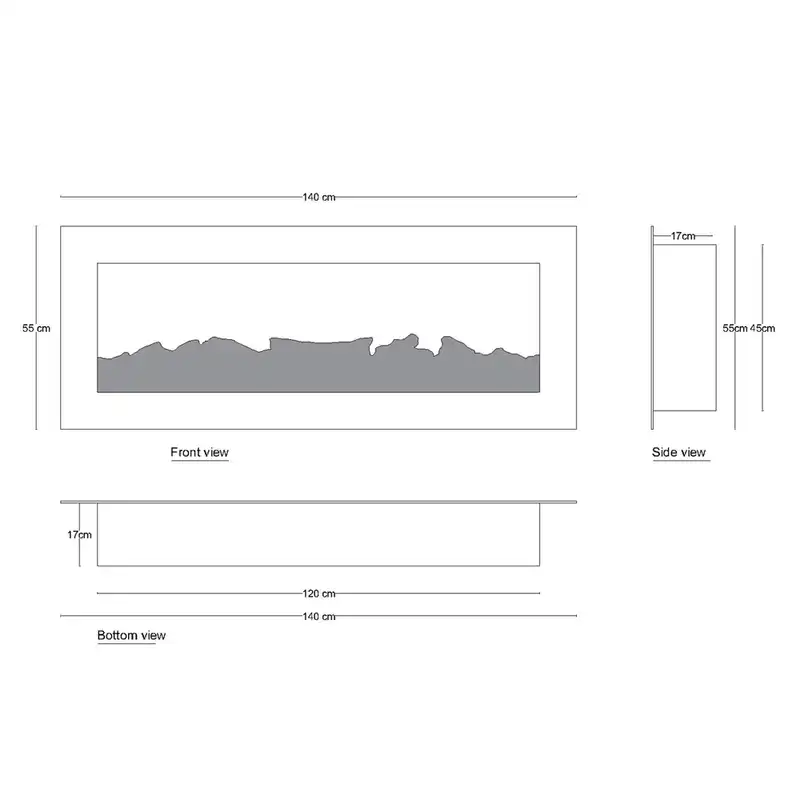 شومینه برقی اود آلوو مدل دکوری l4140