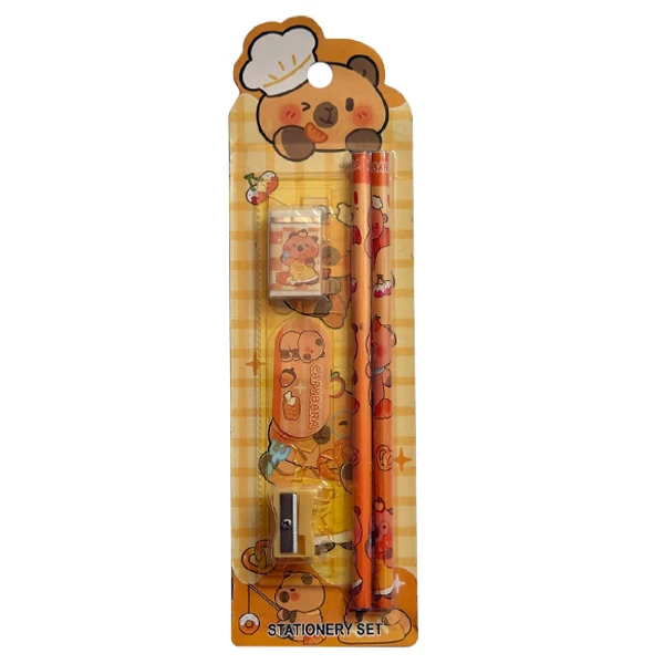 بسته لوازم تحریر مدل Bear chef مجموعه 5 عددی