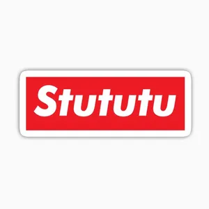 استیکر لپ تاپ و موبایل بووم طرح نوشته مدل Stututututu کد KT24