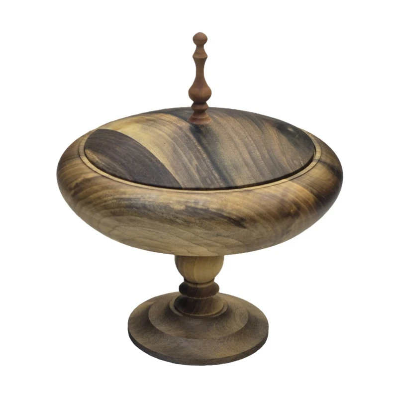 شکلات خوری چوبی مدل پایه دار گردو کد s7