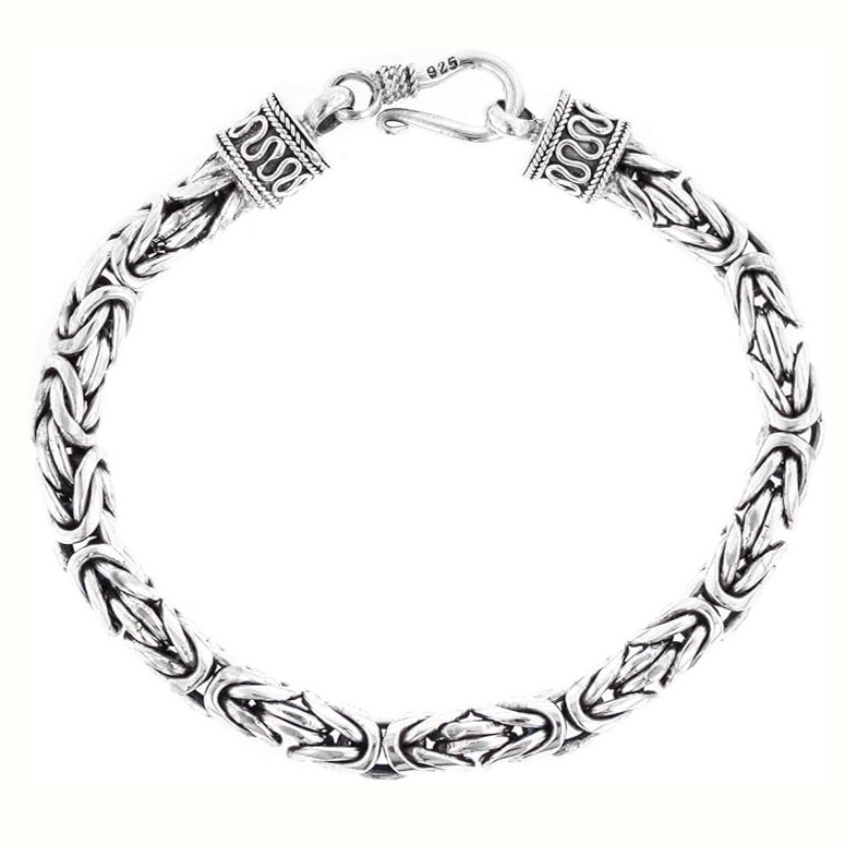 دستبند نقره مردانه گیرا مدل G103