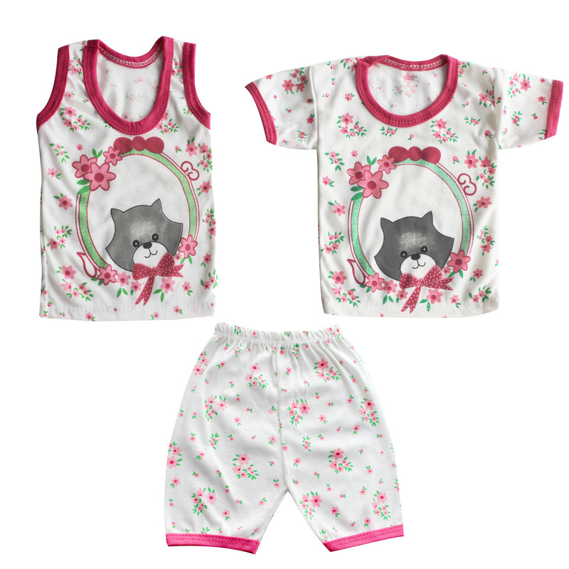 ست 3 تکه لباس نوزادی مدل GRB-GLDR