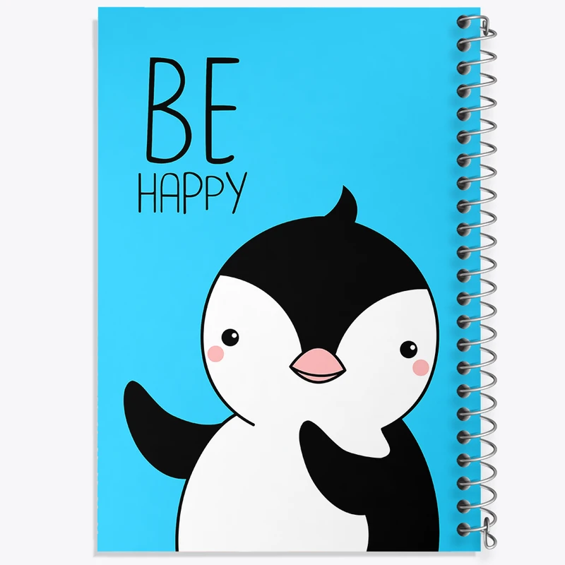 دفتر شطرنجی 50 برگ خندالو مدل پنگوئن کیوت کد N1346