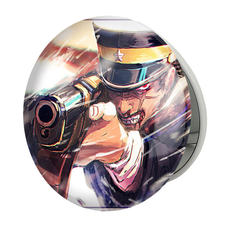 آینه جیبی خندالو طرح سایچی انیمه کامویی طلایی Golden Kamuy مدل تاشو کد 23721 