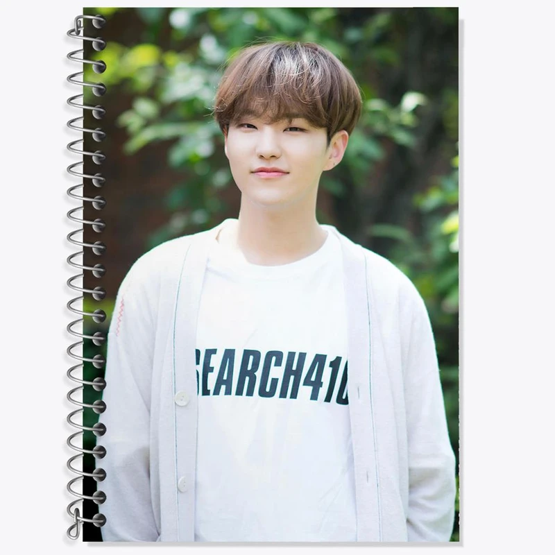 دفتر زبان 50 برگ خندالو مدل سه خط طرح هوشی گروه سونتین Seventeen کد 21523