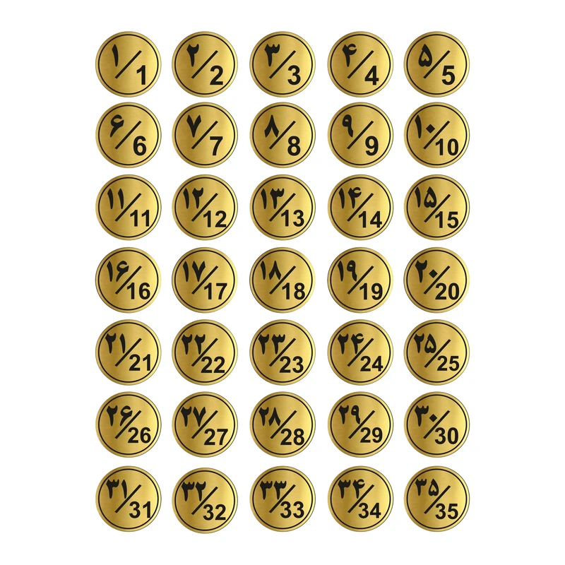 تابلو راهنما طرح پلاک مدل GNG1335 مجموعه 35 عددی