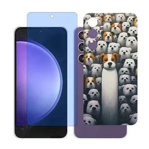 Glass together model blue cut screen protector suitable for Samsung Galaxy S23 FE mobile phone with back cover sticker