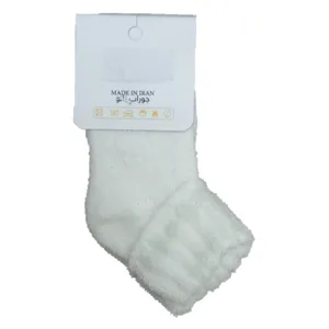 جوراب نوزادی مدل 02 کد 01 رنگ سفید