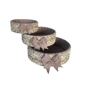 سبد حصیری مدل پاپیون کد 2 مجموعه 3 عددی