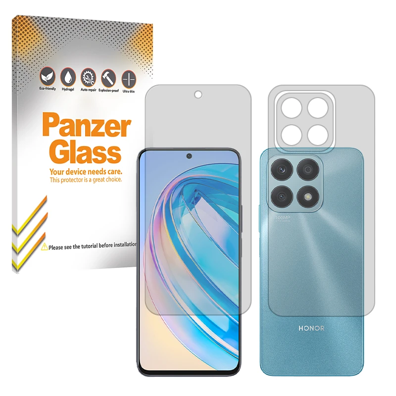 محافظ صفحه نمایش مات پنزر گلس مدل Resistant مناسب برای گوشی موبایل آنر X8a به همراه محافظ پشت گوشی موبایل 