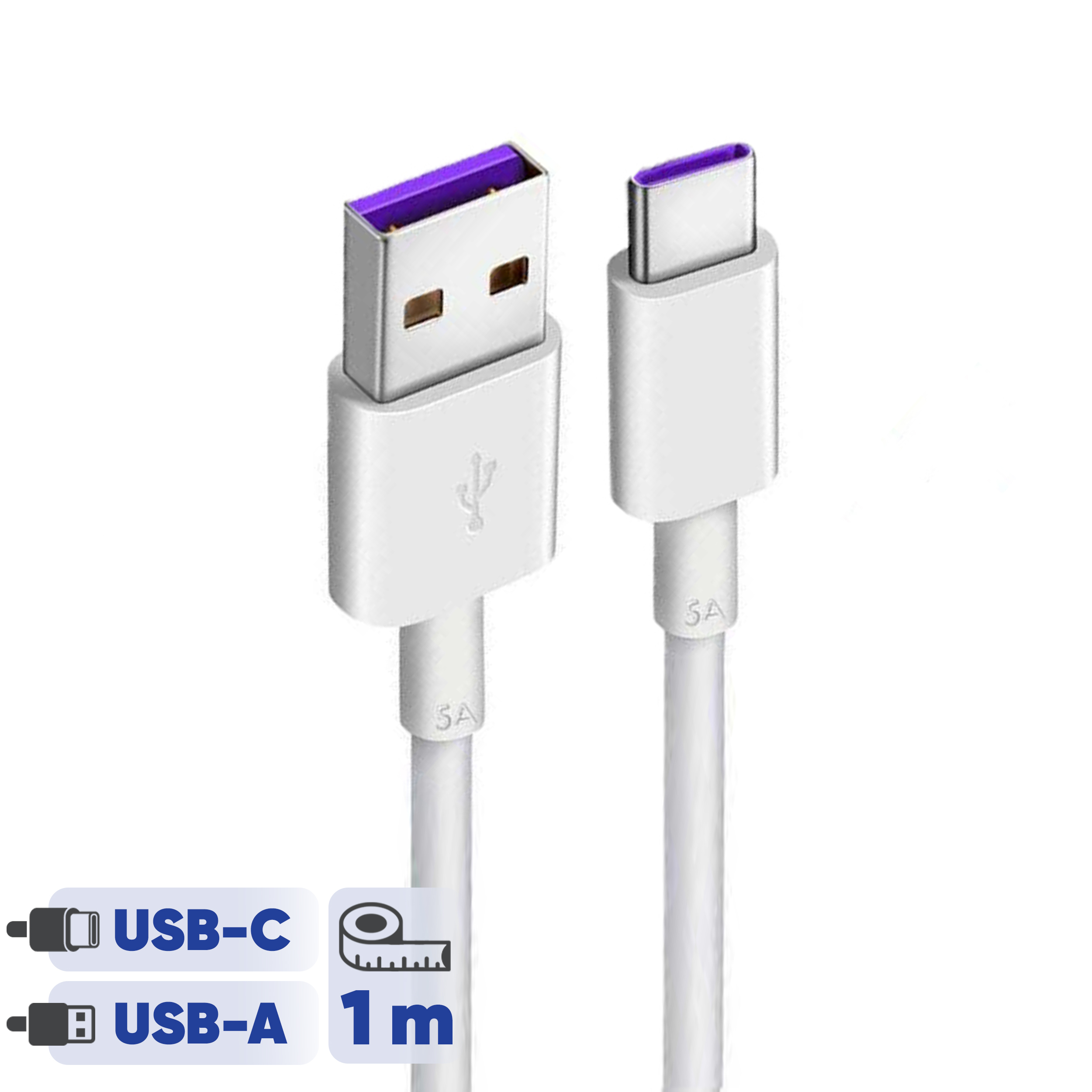 کابل تبدیل USB به USB-C مدل فست شارژ طول 1متر
