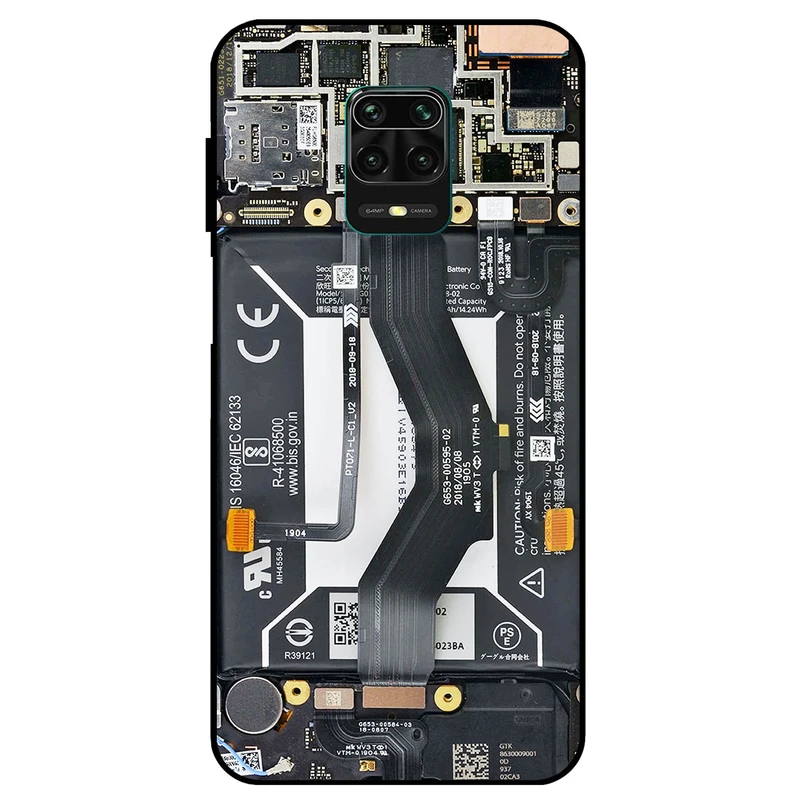 کاور مگافون طرح برد موبایل مدل 8004 مناسب برای گوشی موبایل شیائومی Redmi Note 9s / 9 Pro / 9 Pro Max	