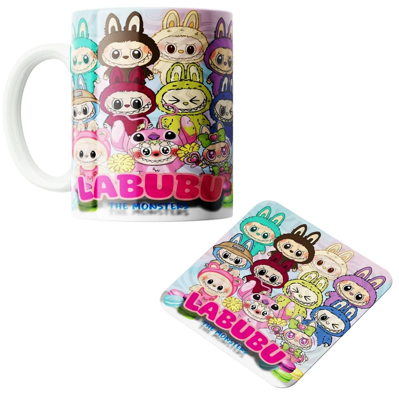 ماگ پاد آفرین مدل لبوبو کد z150 به همراه زیر لیوانی