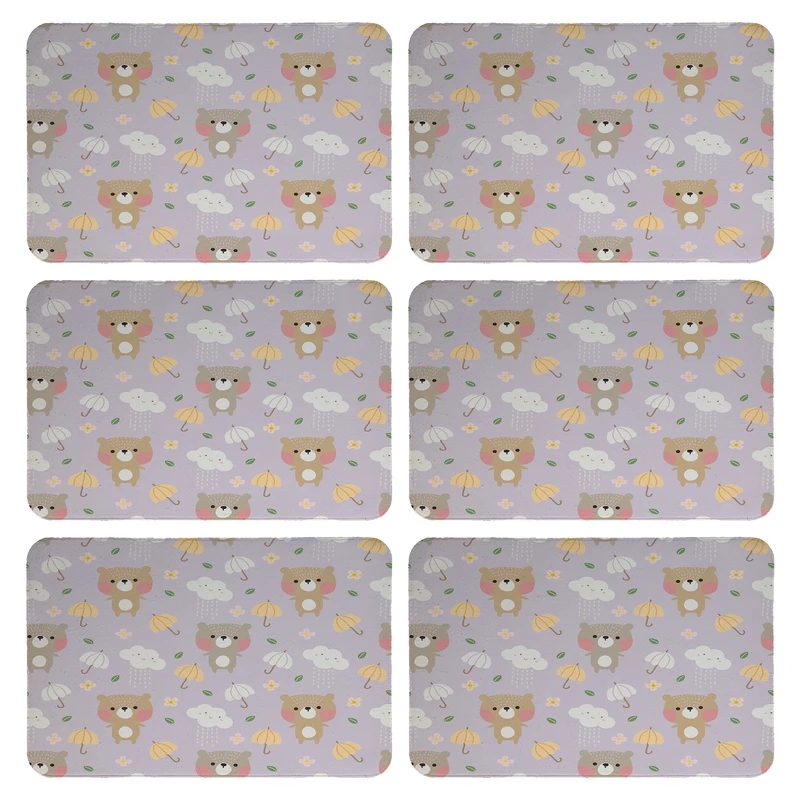 زیربشقابی طرح خرس کد 9373 بسته 6 عددی 