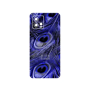 MAHOOT Purple Feather Cover Sticker for Motorola Moto G72