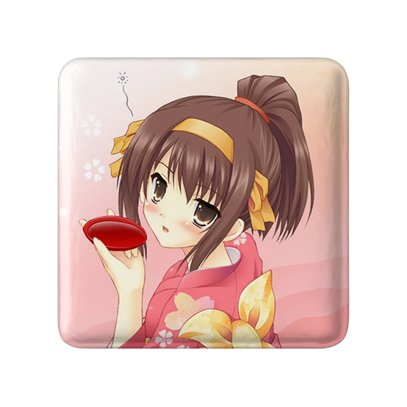 مگنت خندالو طرح هاروهی انیمه ناپدید شدن هارومی سوزومیا The Disappearance of Haruhi Suzumiya  مدل مربعی کد 23108