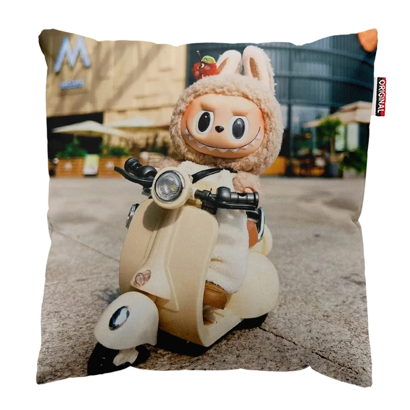 کوسن پاد آفرین مدل عروسک لبوبو کد PK301891 سایز 30*30 سانتی متر